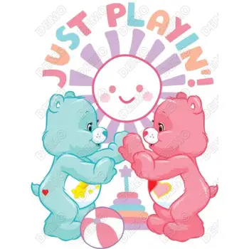 Care Bears  Just Playin'  DTF Shirt Iron on Transfer 
