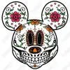 Day of the Dead  Disney Día de Muertos Skull DTF   Iron on Transfer