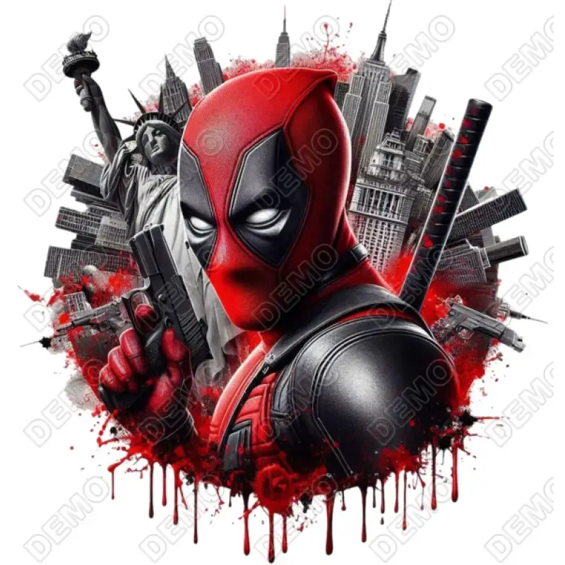 Deadpool DTF   Iron on Transfer