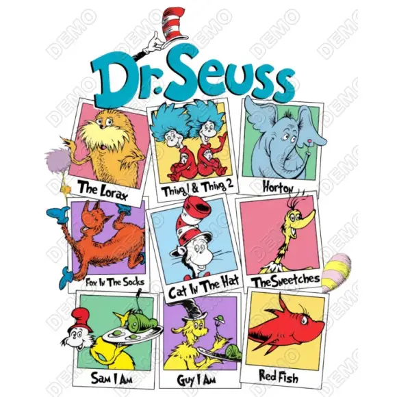 Dr. Seuss DTF Iron on Transfer