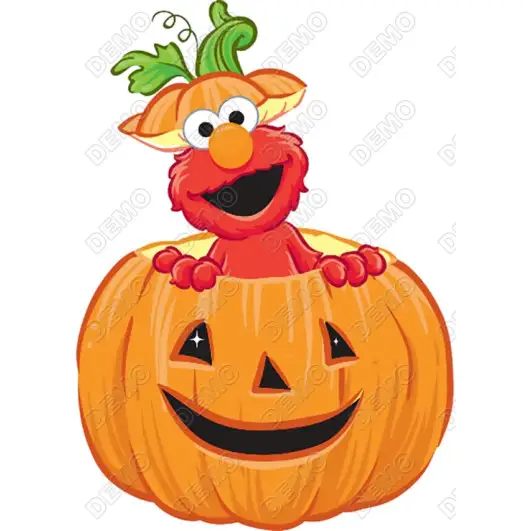 Elmo Pampkin  DTF  Iron on Transfer