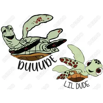 Finding Nemo Turtles  DTF  Iron on Transfer 