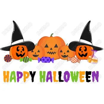 Happy Halloween pumpkin  DTF  Iron on Transfer 