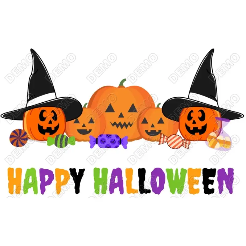 Happy Halloween pumpkin DTF Iron on Transfer Happy Halloween pumpkin DTF Iron on Transfer