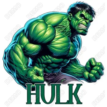 Hulk  Green DTF Iron on Transfer 