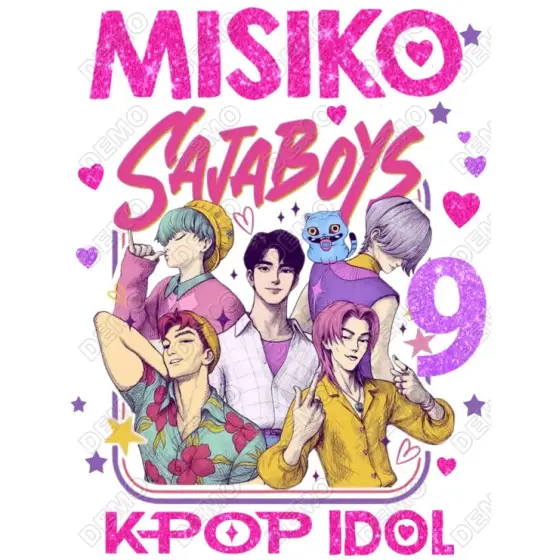 KPop Demon Hunters  Birthday Custom  DTF  Shirt Iron on Transfer