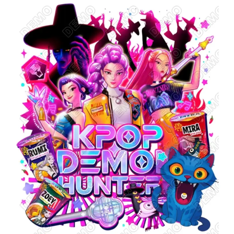 KPop Demon Hunters DTF Iron on Transfer N7 KPop Demon Hunters DTF Iron on Transfer N7