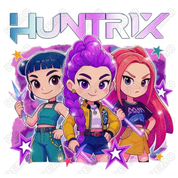 KPop Demon Hunters  Huntrix DTF Iron on Transfer N3