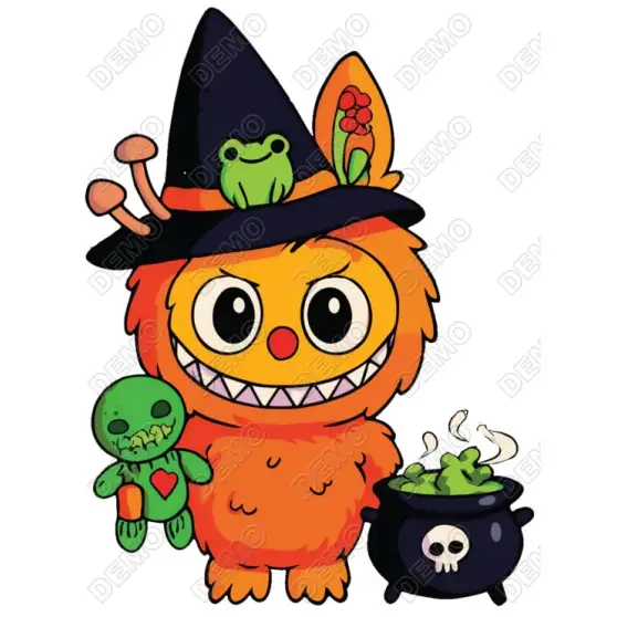 Labubu Halloween DTF Iron on Transfer