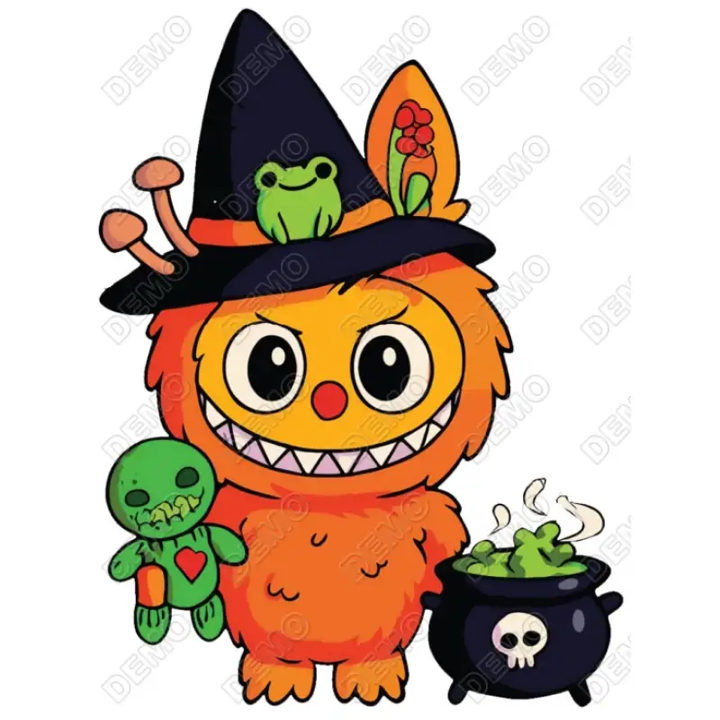 Labubu Halloween DTF Iron on Transfer Labubu Halloween DTF Iron on Transfer