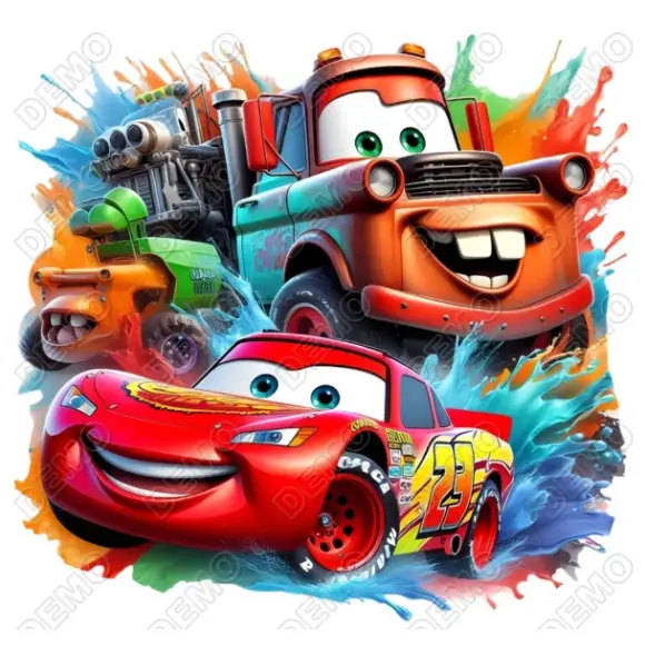 Lightning McQueen Cars DTF  Shirt Iron on Transfer