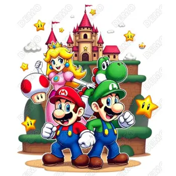 Mario Luigi Peach  DTF  Iron on Transfer 