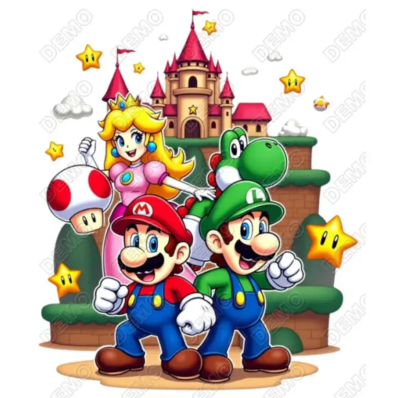 Mario Luigi Peach  DTF  Iron on Transfer