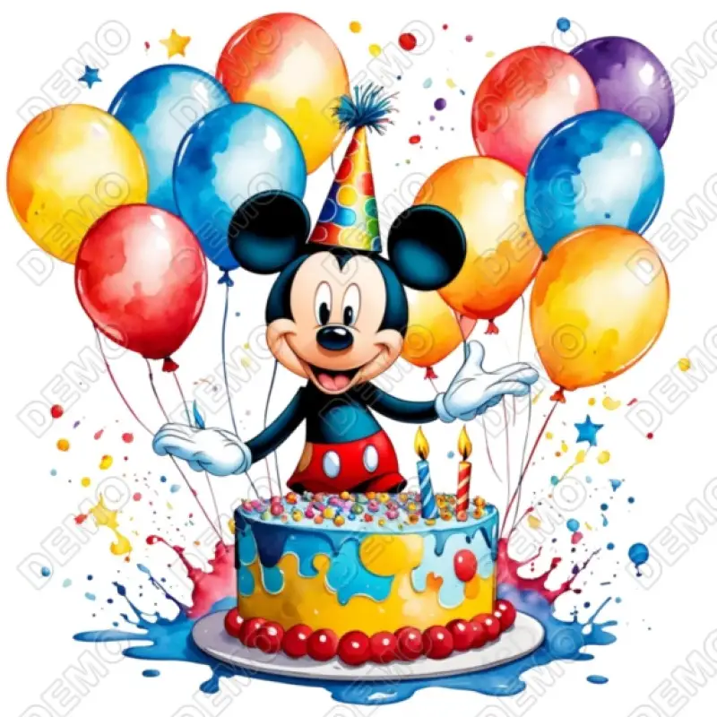 Mickey Mouse Birthday Party DTF Iron on Transfer Mickey Mouse Birthday Party DTF Iron on Transfer