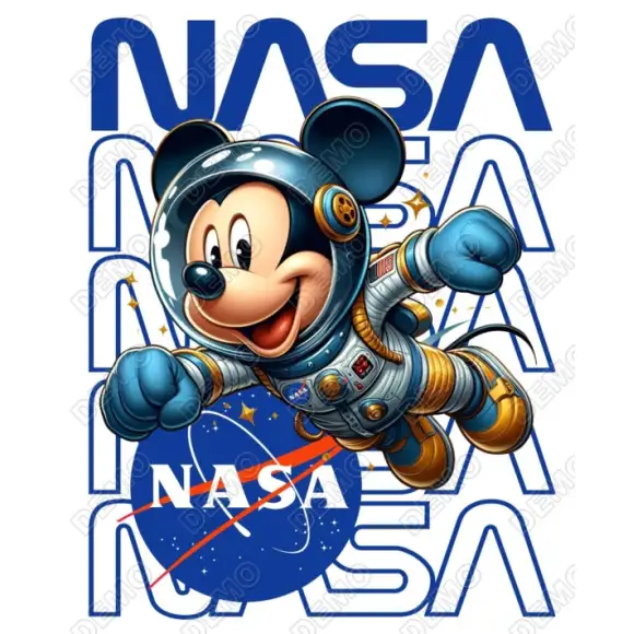 Mickey  Mouse Space NASA DTF  Iron on Transfer