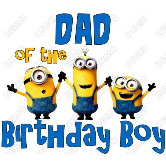 Minions Family Member  Birthday Custom  DTF  Shirt Iron on Transfer