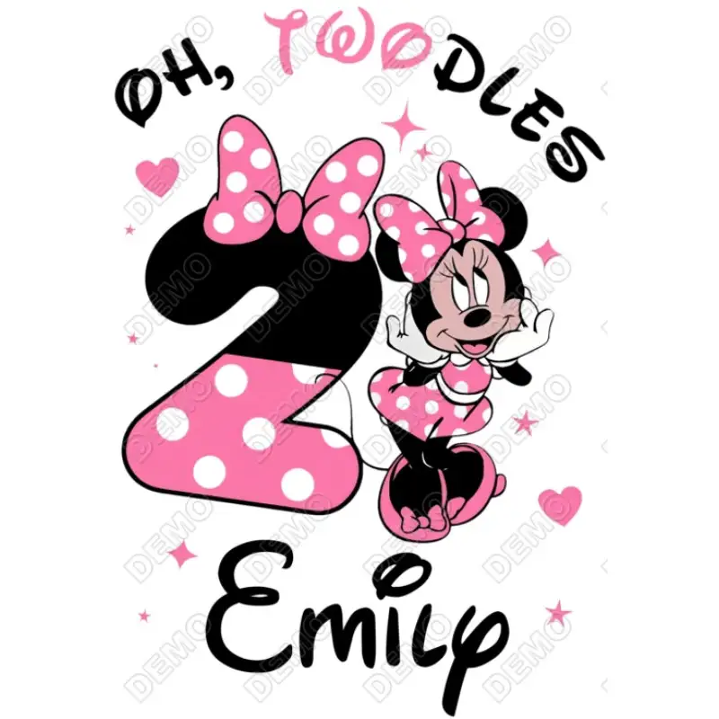 Minnie Mouse Birthday Custom DTF Shirt Iron on Transfer Minnie Mouse Birthday Custom DTF Shirt Iron on Transfer