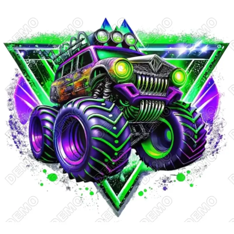Monster Truck DTF Iron on Transfer N11 Monster Truck DTF Iron on Transfer N11