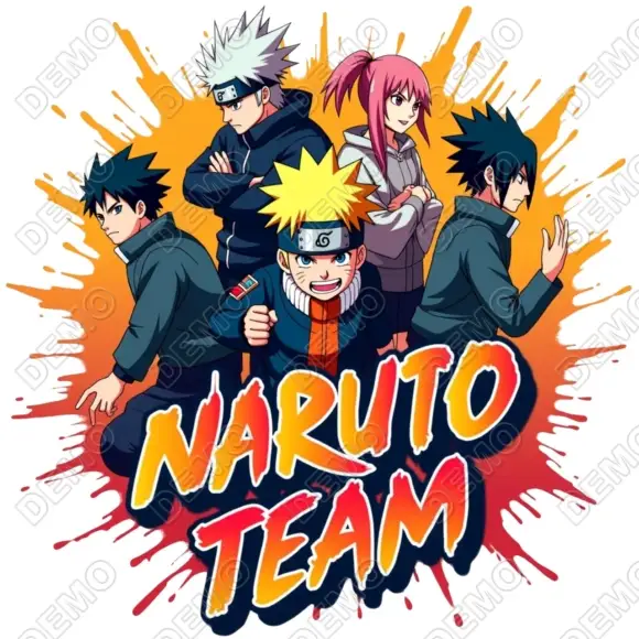 Naruto Team DTF  Iron on Transfer