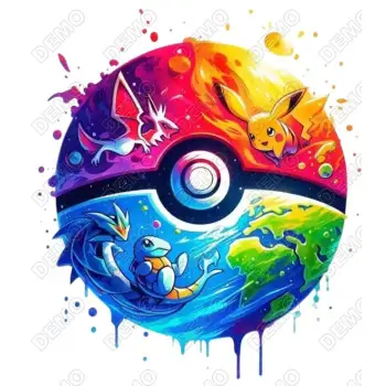 PokeBall  DTF  Iron on Transfer  