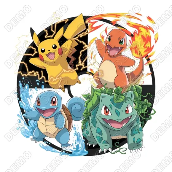 Pokemon  DTF  Iron on Transfer  N90