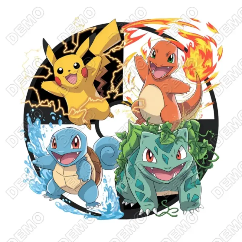 Pokemon DTF Iron on Transfer N90 Pokemon DTF Iron on Transfer N90