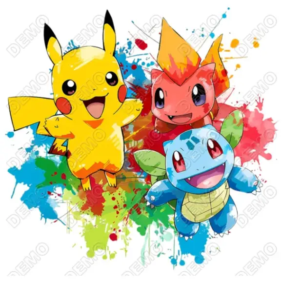 Pokemon Group DTF  Iron on Transfer  N4