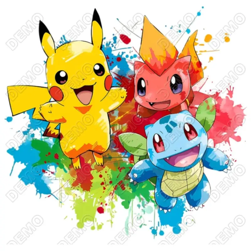 Pokemon Group DTF Iron on Transfer N4 Pokemon Group DTF Iron on Transfer N4