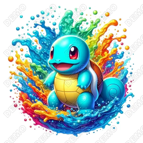 Pokemon Squirtle DTF  Iron on Transfer