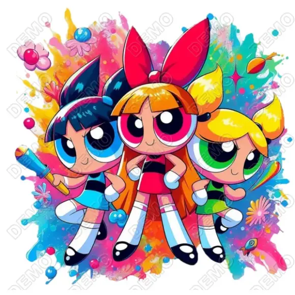 Powerpuff Girls  DTF Iron on Transfer N12