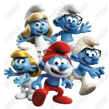 Smurfs  Group  DTF Iron on Transfer 