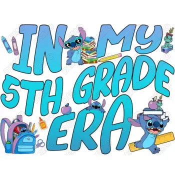 Stitch School Select Your Grade Era  DTF  Shirt Iron on Transfer 