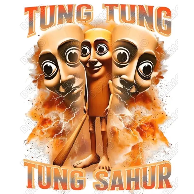 TUNG SAHUR BRAINROT DTF Iron on Transfer TUNG SAHUR BRAINROT DTF Iron on Transfer