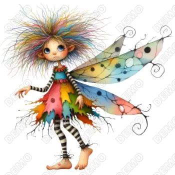 Whimsical  Fairy  DTF Iron on Transfer 