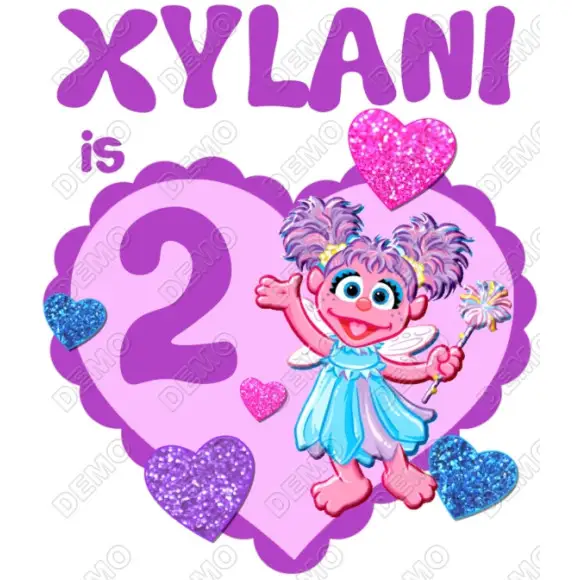 Abby Cadabby Birthday  Personalized   DTF Shirt Iron on Transfer N7