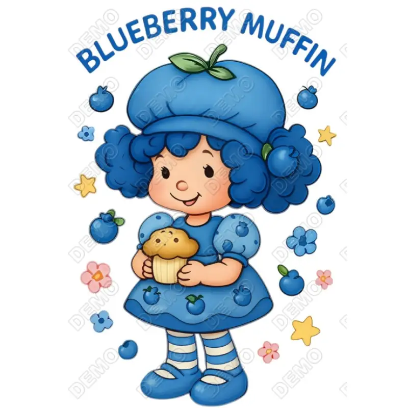 Blueberry Muffin DTF  Iron on Transfer  N2