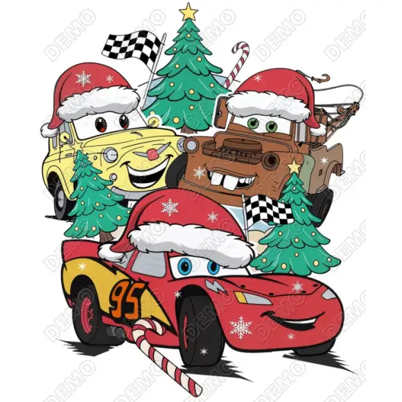 Christmas  Cars DTF  Shirt Iron on Transfer