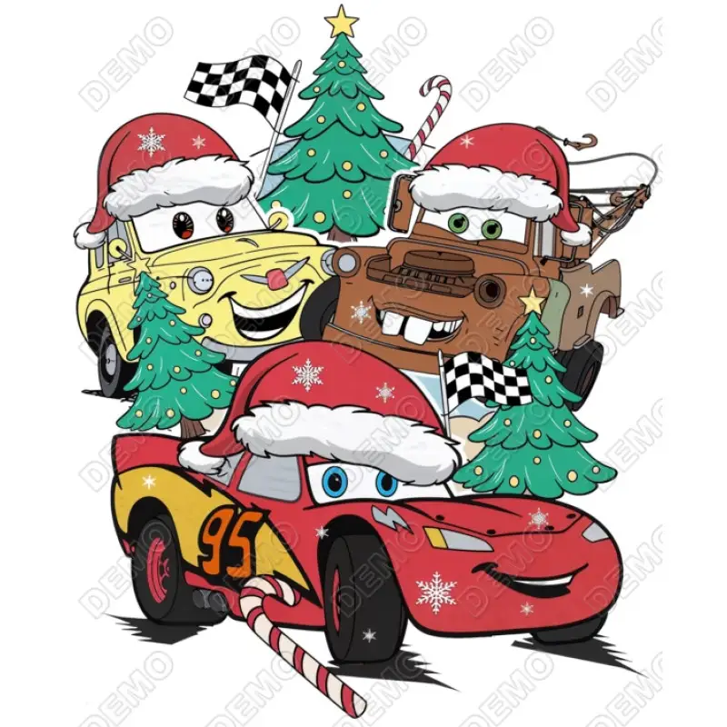 Christmas  Cars DTF  Shirt Iron on Transfer Christmas  Cars DTF  Shirt Iron on Transfer