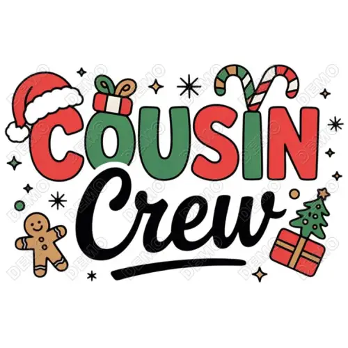 Christmas   Cousin Crew  DTF Shirt Iron on Transfer