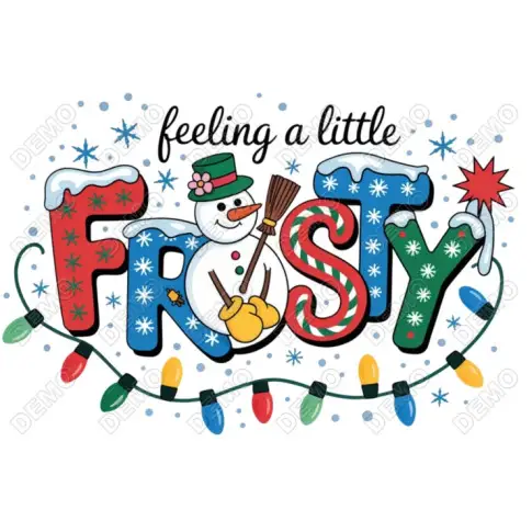Christmas  Frosty DTF Shirt Iron on Transfer