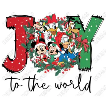  Christmas  Joy to the World Iron on Transfer 