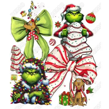 Christmas Mean Guy  DTF  Shirt Iron on Transfer