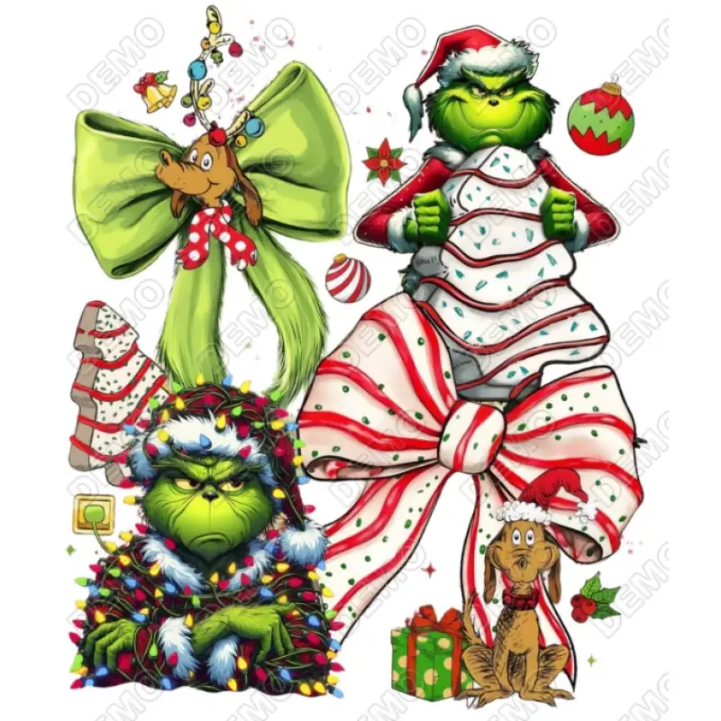 Christmas Mean Guy  DTF  Shirt Iron on Transfer