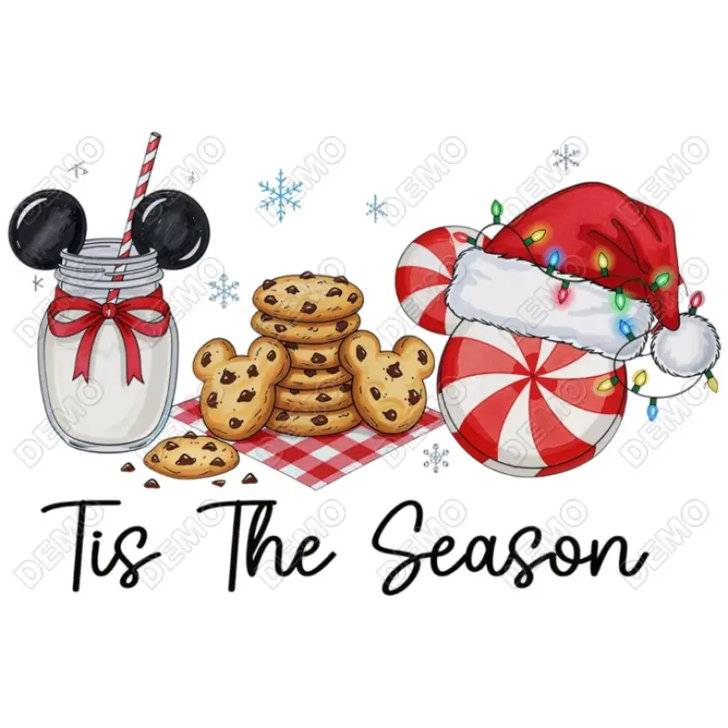 Christmas Mickey Cookies DTF Shirt Iron on Transfer Christmas Mickey Cookies DTF Shirt Iron on Transfer