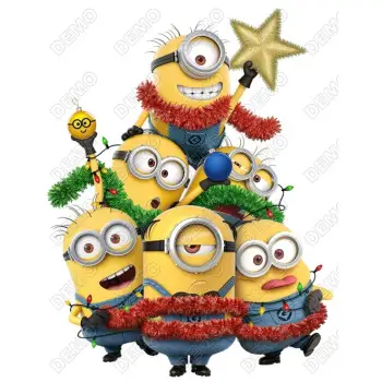  Christmas Minions DTF  Iron on Transfer 