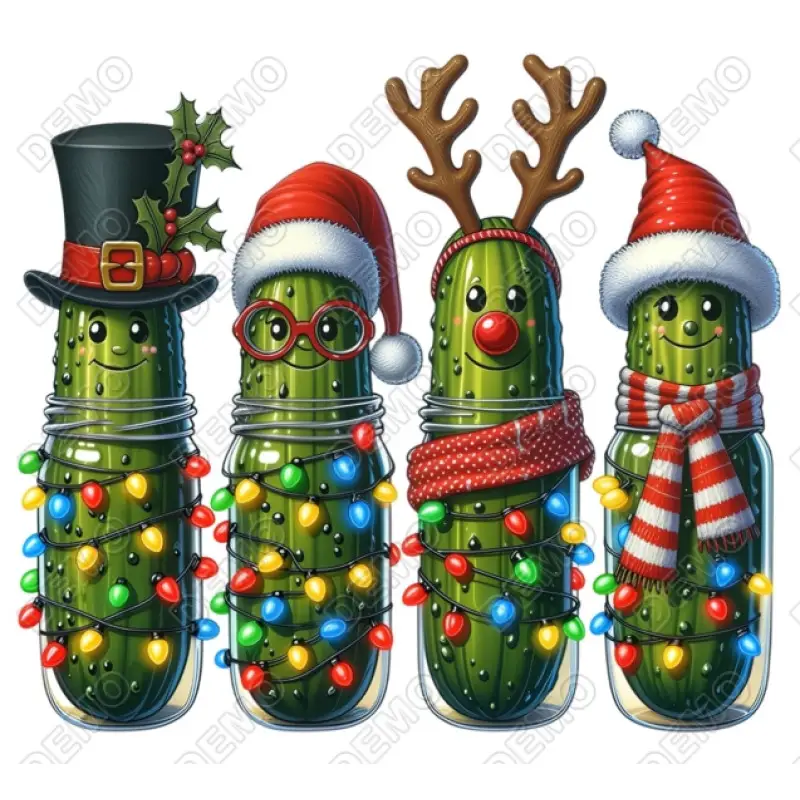 Christmas Pickles DTF Shirt Iron on Transfer
