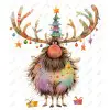 Christmas Reindeer DTF Iron on Transfer