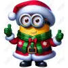 Christmas Santa Minion DTF Iron on Transfer 