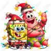  Christmas SpongeBob  Patrick Star  DTF Shirt Iron on Transfer