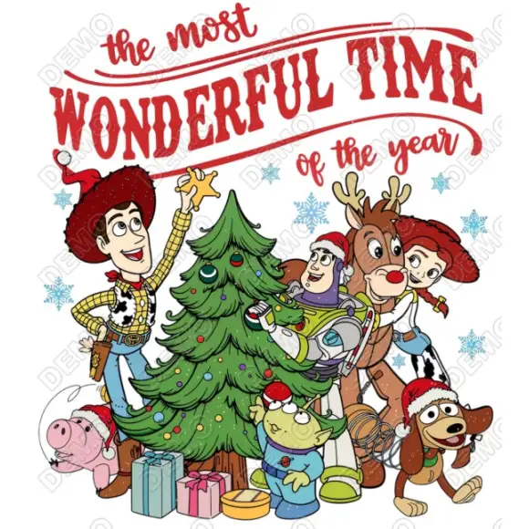 Christmas Toy Story  DTF  Shirt Iron on Transfer N9